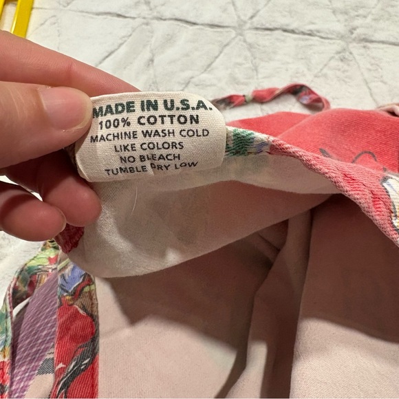 Vintage Grilla Gear Apron Red Western Gorillas Fun Pocket USA Made Cotton - Picture 5 of 6